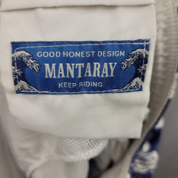 Mantaray Men's Swim Trunk Cargo Shorts Drawstring Hawaiian Print Lined Size XXL - Picture 5 of 7